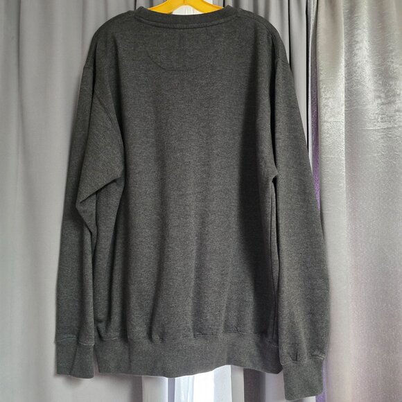 Love in Faith Fall Embroidered Football “Tis The Season” Gray Crewneck Sweater - Picture 3 of 5